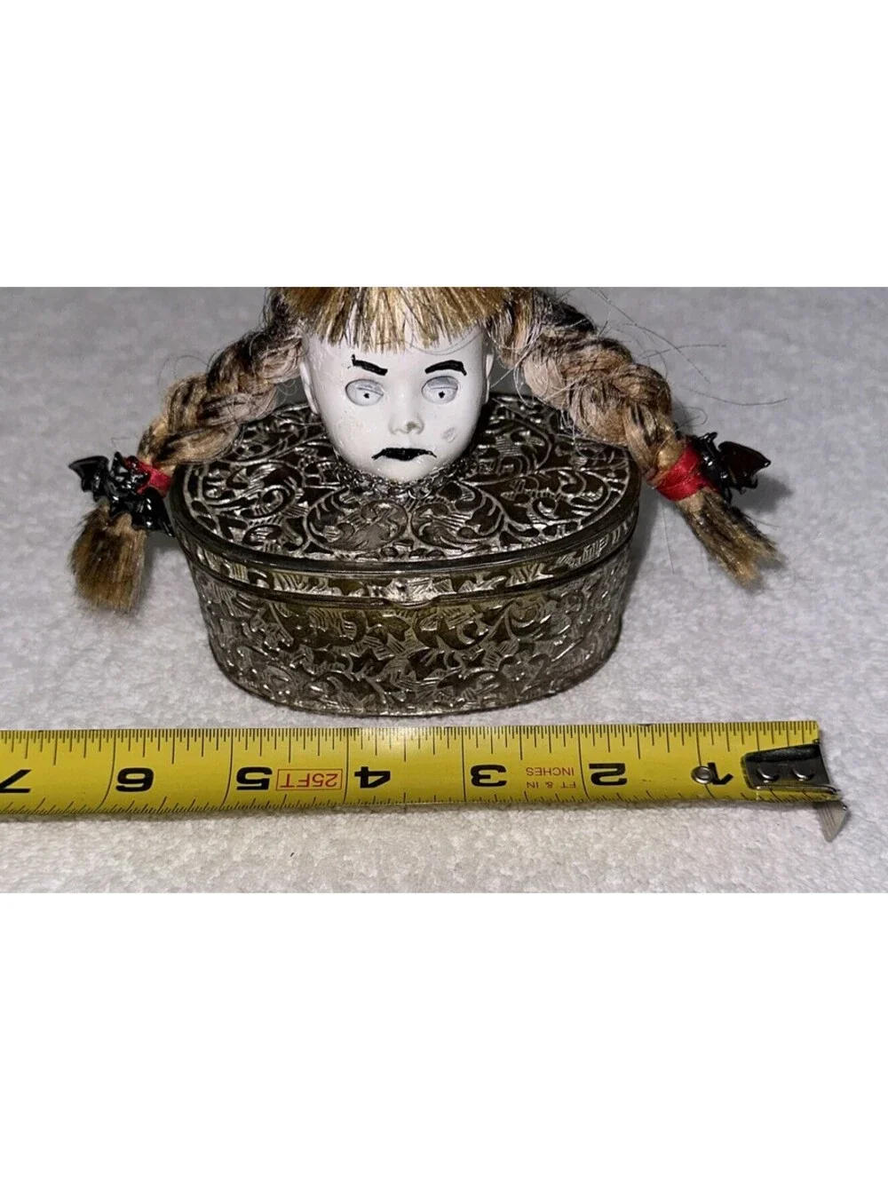Art Doll Scary Horror Possessed Zombie Doll Haunted Halloween Prop Trinket Box